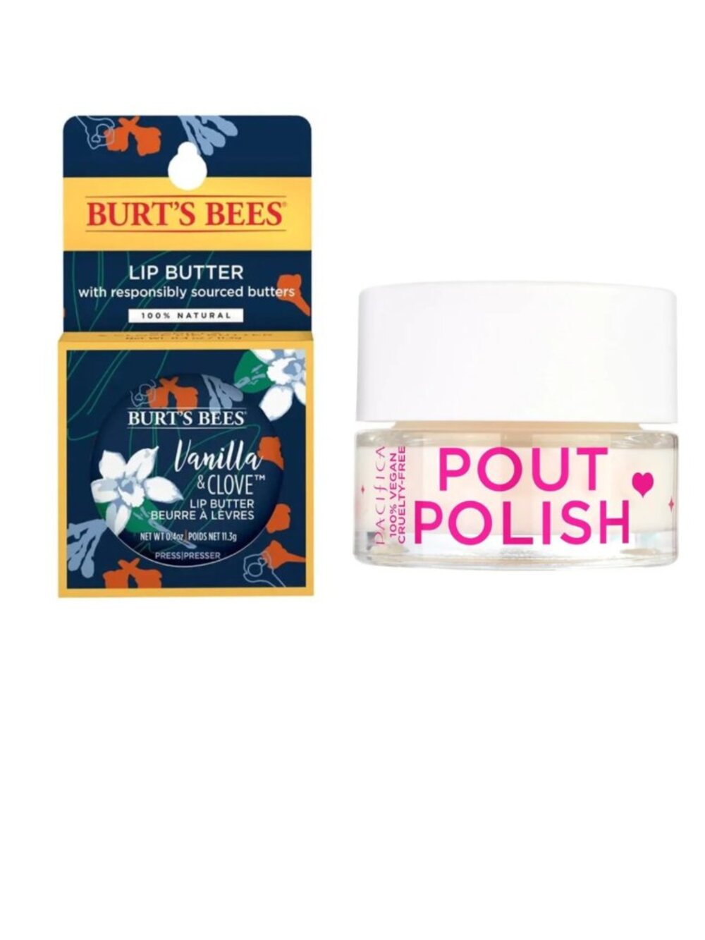 Pacifica & Burt’s Bees Lip Care Bundle – Lip Scrub & Lip Butter